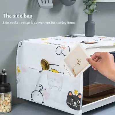 1 Pc Washable Microwave Oven Dust Cover